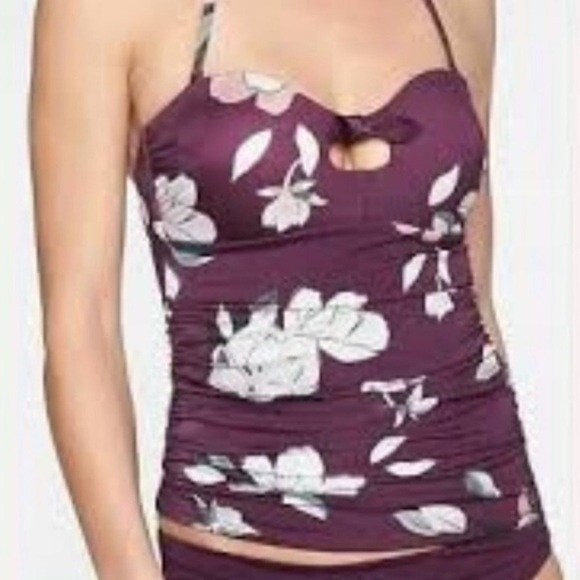 Athleta Purple Aqualuxe Floradora Top Tankini - Picture 1 of 7
